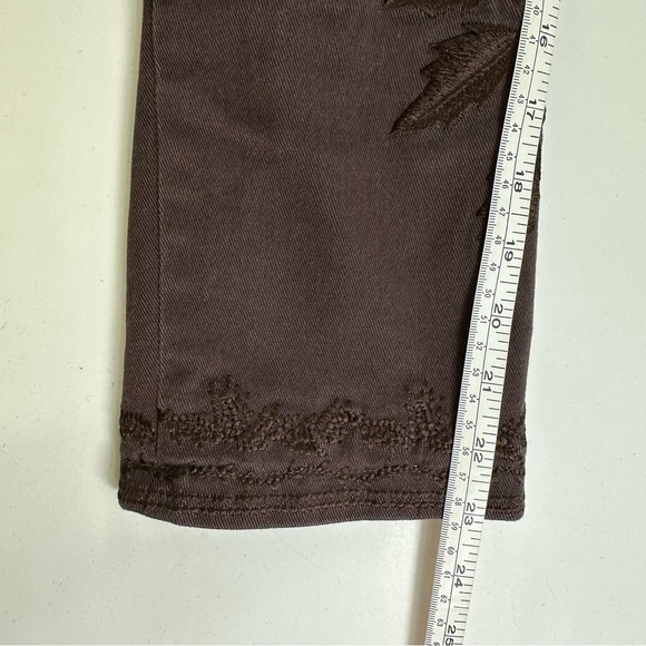 Paparazzi Lined Blazer Jacket Wonens XL Brown Embroidered Cotton - Picture 11 of 11